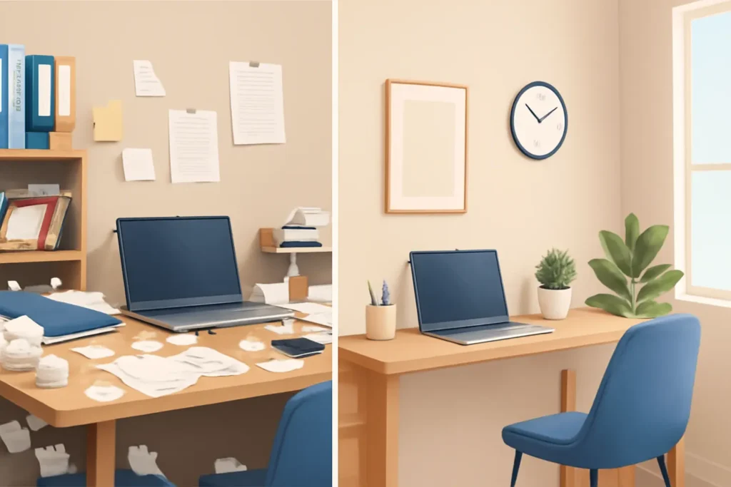 organized workspace for financial clarity