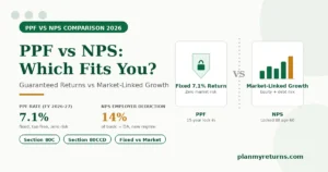 PPF vs NPS comparison chart interest rates and tax benefits 2026