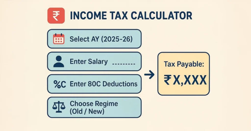 income tax calculation steps