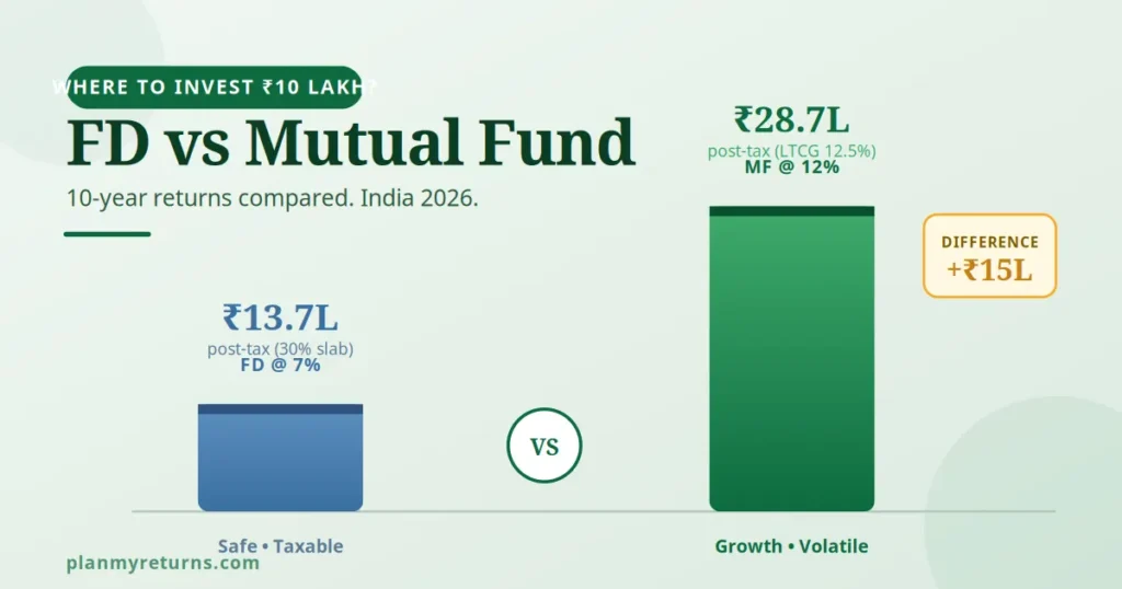 FD vs mutual fund comparison