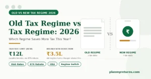Old tax regime vs new tax regime comparison 2026, slabs and rebate