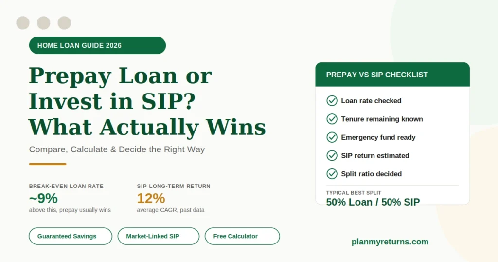 home loan prepayment vs sip