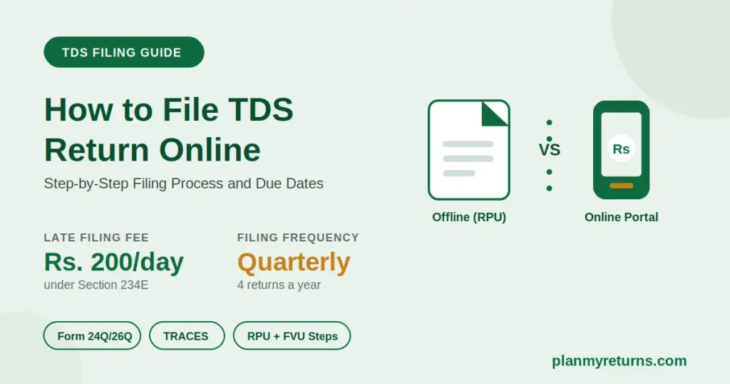 how to file TDS return online step by step