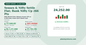 Indian stock market performance on 21 August 2026 showing Sensex flat close, Bank Nifty rally, and Welspun Corp order surge.